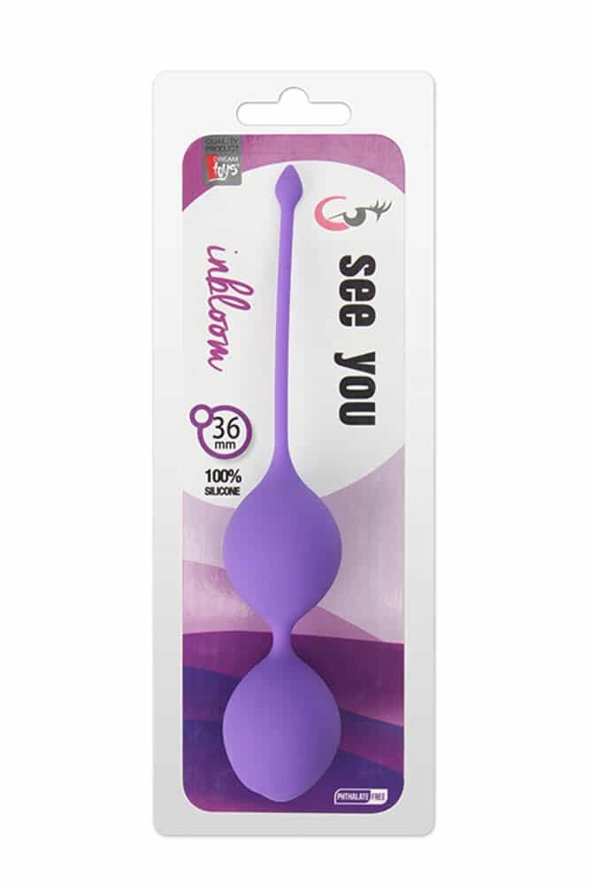 Вагінальні кульки зі зміщеним центром ваги DreamToys See You In Bloom фіолетові
