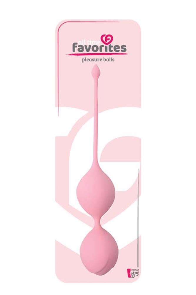 Вагинальные шарики DreamToys ALL TIME FAVORITES 60 гр. со смещенным центром тяжести, розовые