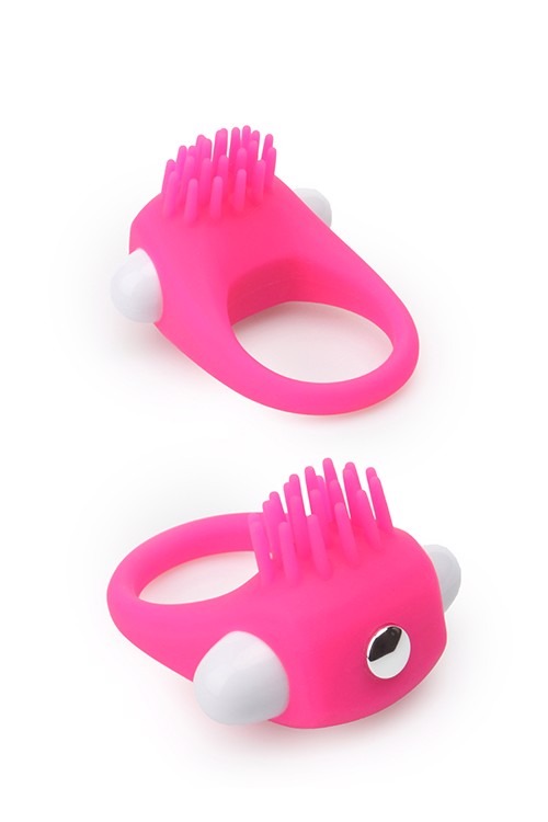 Ерекційне вібраційне кільце з вусиками Dream Toys Rings of Love рожеве