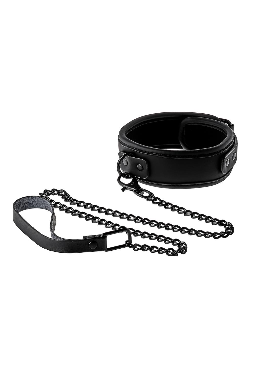 Ошейник с поводком BLAZE COLLAR AND CHAIN BLACK