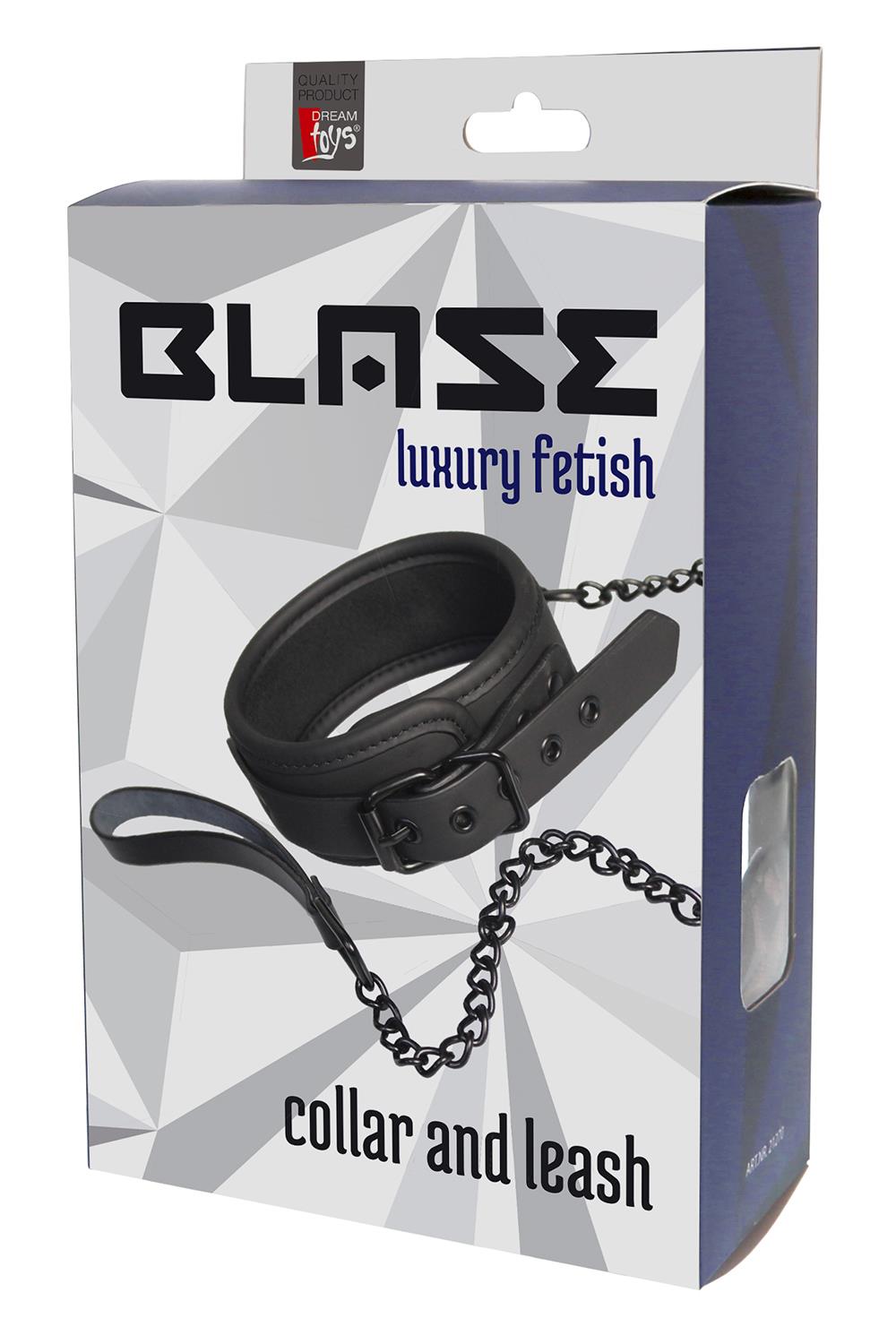 Ошейник с поводком BLAZE COLLAR AND CHAIN BLACK
