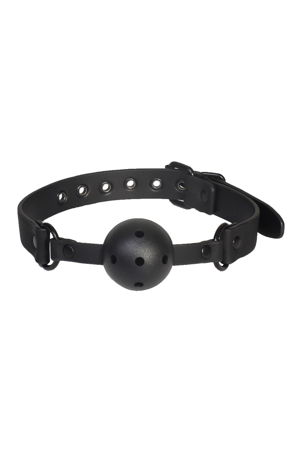 Кляп с шариком Dream toys BLAZE Luxury Fetish черный