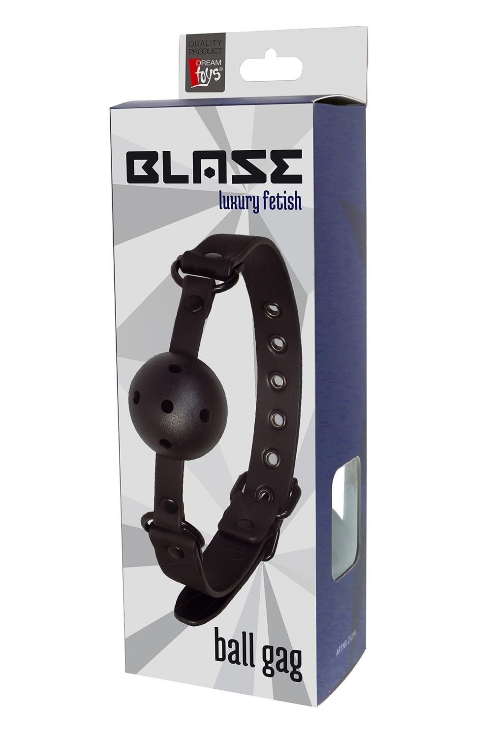 Кляп с шариком Dream toys BLAZE Luxury Fetish черный
