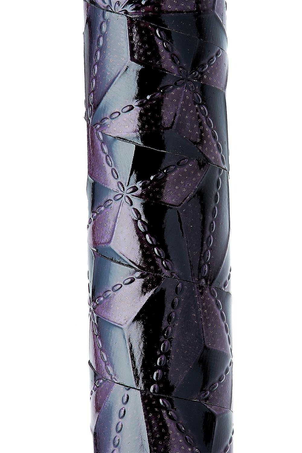 Флоггер с фиолетовым тиснением Dream toys BLAZE Luxury Fetish и петлей