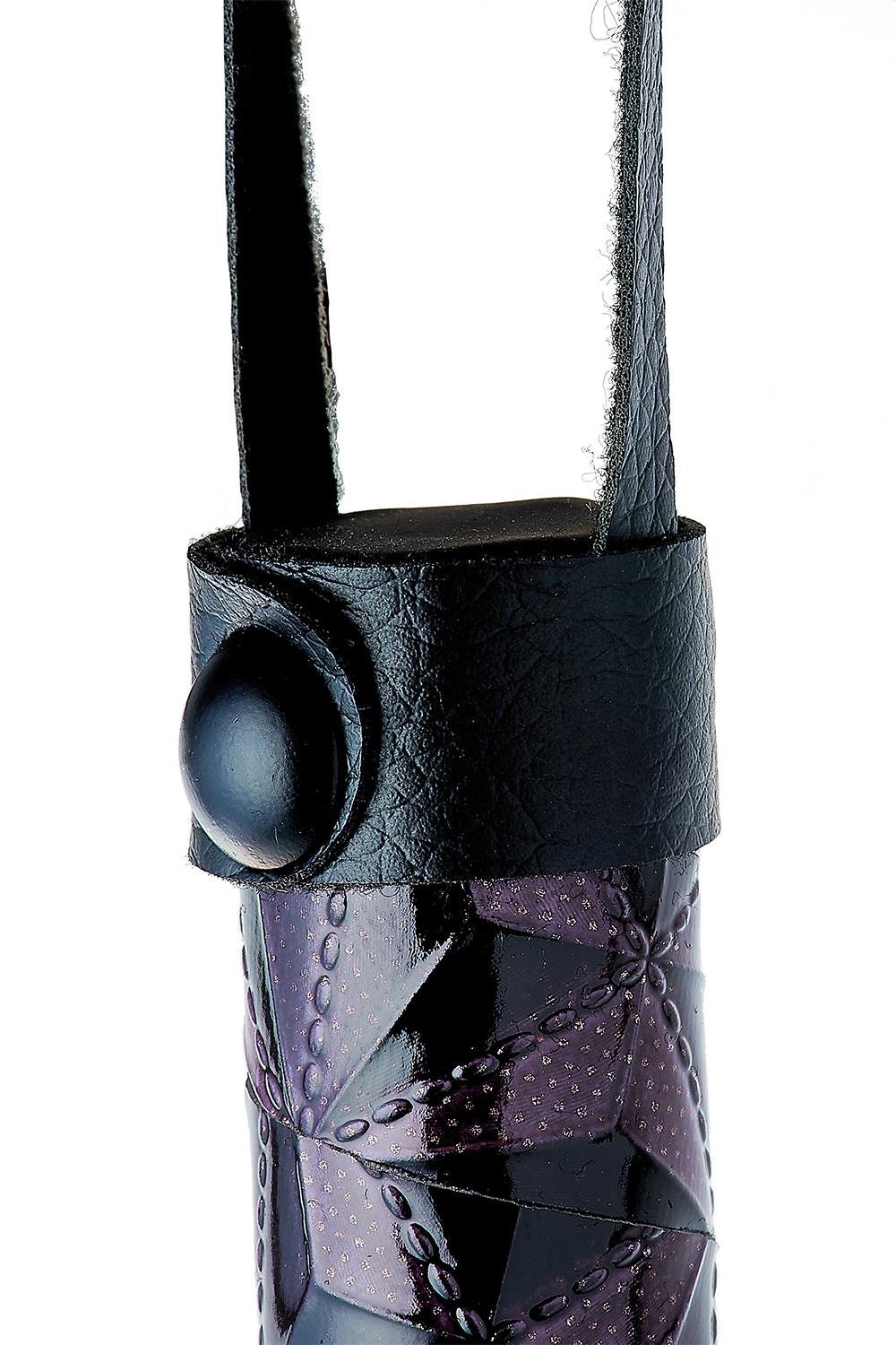 Флоггер с фиолетовым тиснением Dream toys BLAZE Luxury Fetish и петлей