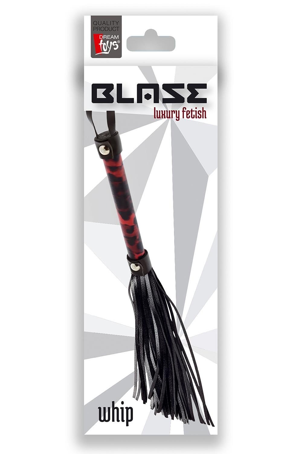 Флогер з петлею Dream toys Blaze Luxury Fetish для БДСМ практик, чорний з червоним