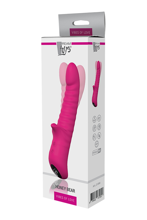 Подвійний вібратор Dream Toys Vibes Of Love Honey Bear Magenta рожевий