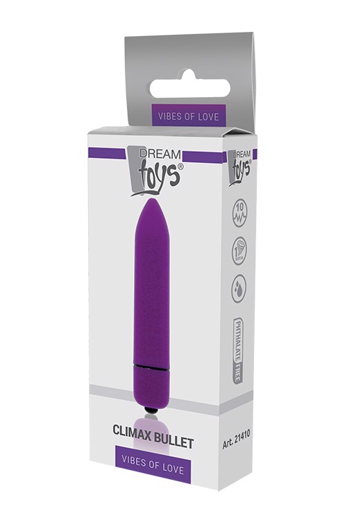 Мини вибромассажер DREAM TOYS 10-SPEED CLIMAX BULLET PURPLE