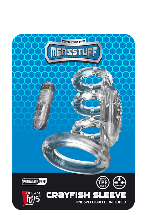 Насадка MENZSTUFF VIBR. CRAYFISH PENIS SLEEVE