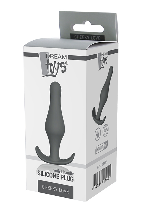 Анальний плаг GREY PLUG WITH T-HANDLE