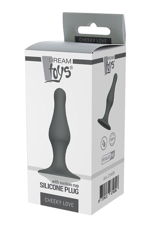 Анальный плаг GREY PLUG WITH SUCTION CUP