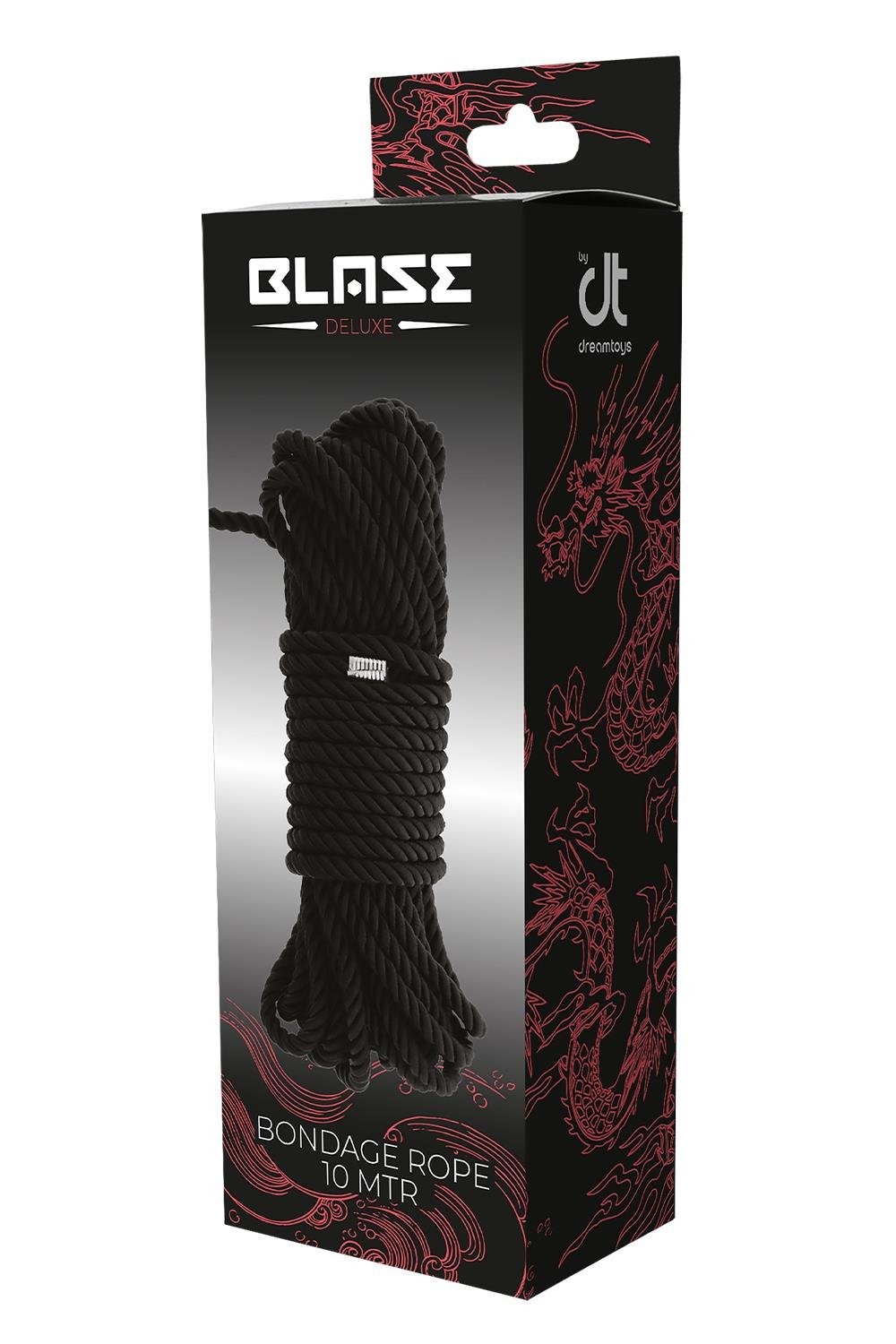 Мотузка для бондажу Dream Toys Blaze Deluxe чорна, 10 м