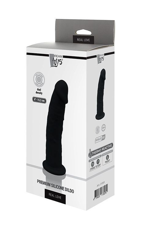 Фалоімітатор термоактивний REAL LOVE 6, Black