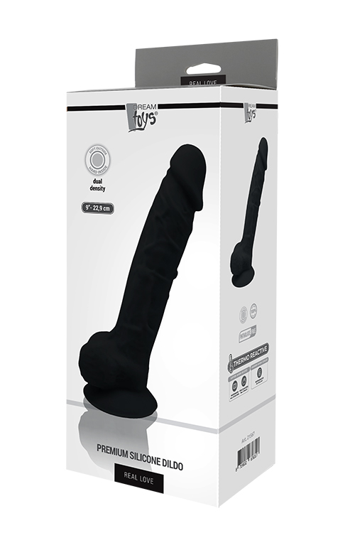 Фалоімітатор термоактивний REAL LOVE 9, Black