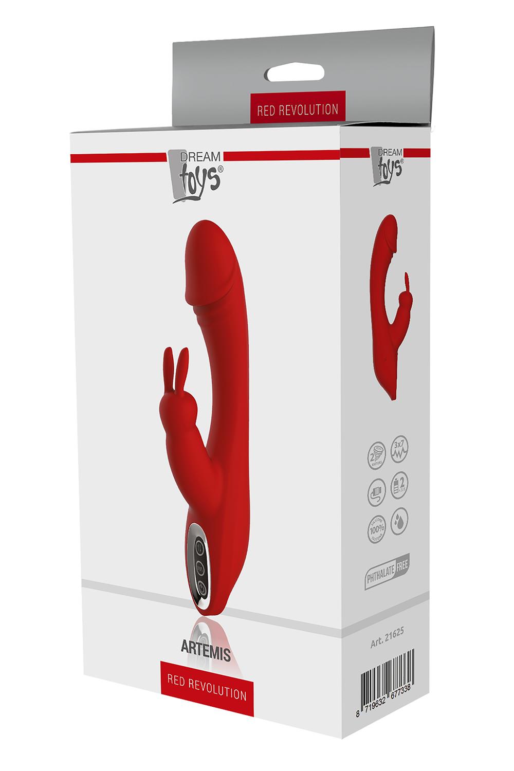 Вібромасажер кролик Dream Toys Red Revolution Artemis червоний