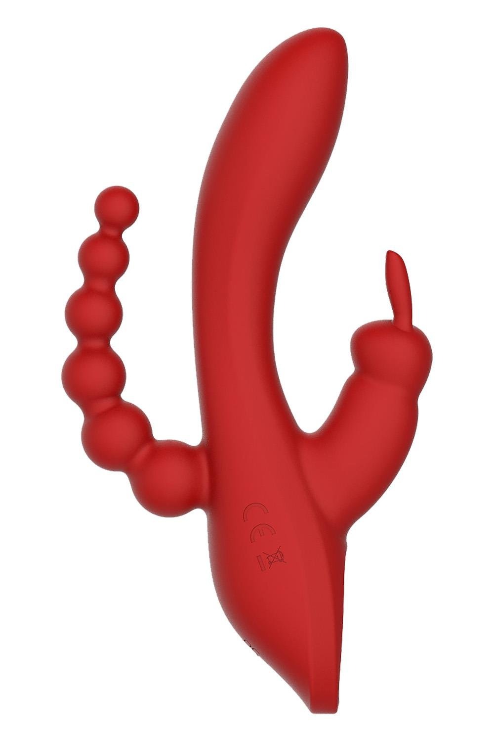 Вібромасажер потрійний Dream Toys Red Revolution Hera червоний