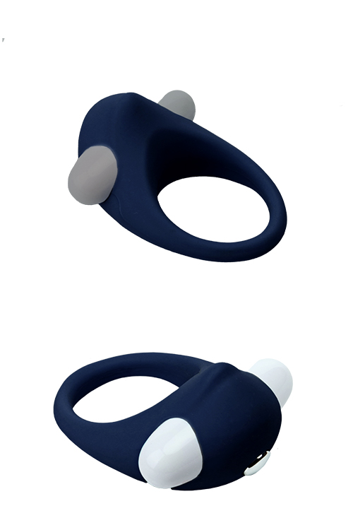 Ерекційне кільце з вібрацією Dream Toys Rings of Love, синій