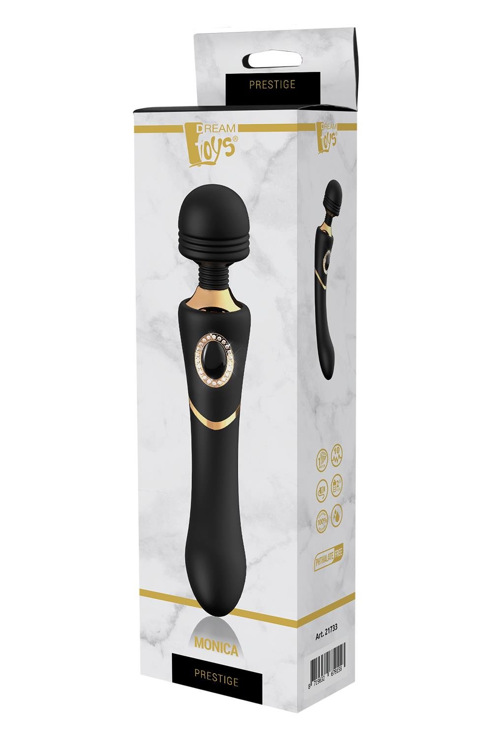 Вібромасажер-мікрофон Dream Toys PRESTIGE MONICA чорний