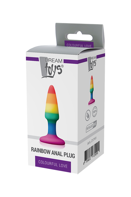 Анальная пробка DREAM TOYS COLOURFUL LOVE RAINBOW ANAL PLUG MINI