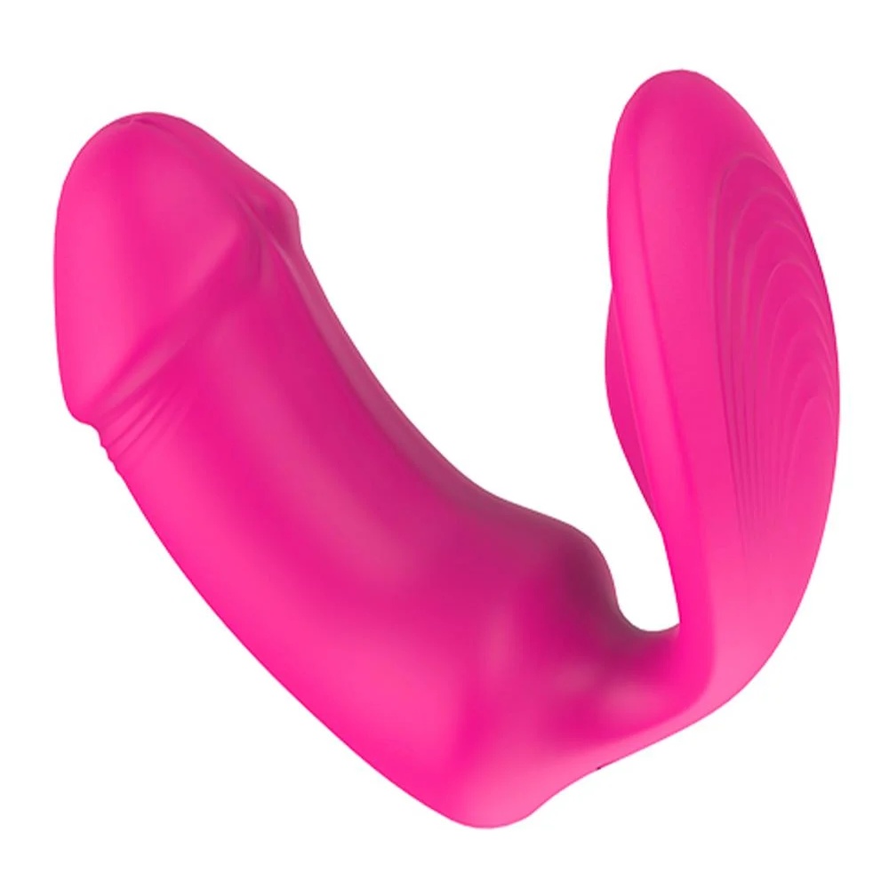 Вагінально-кліторальний вібратор Dream Toys Essentials з пультом, рожевий, 9 × 3 см