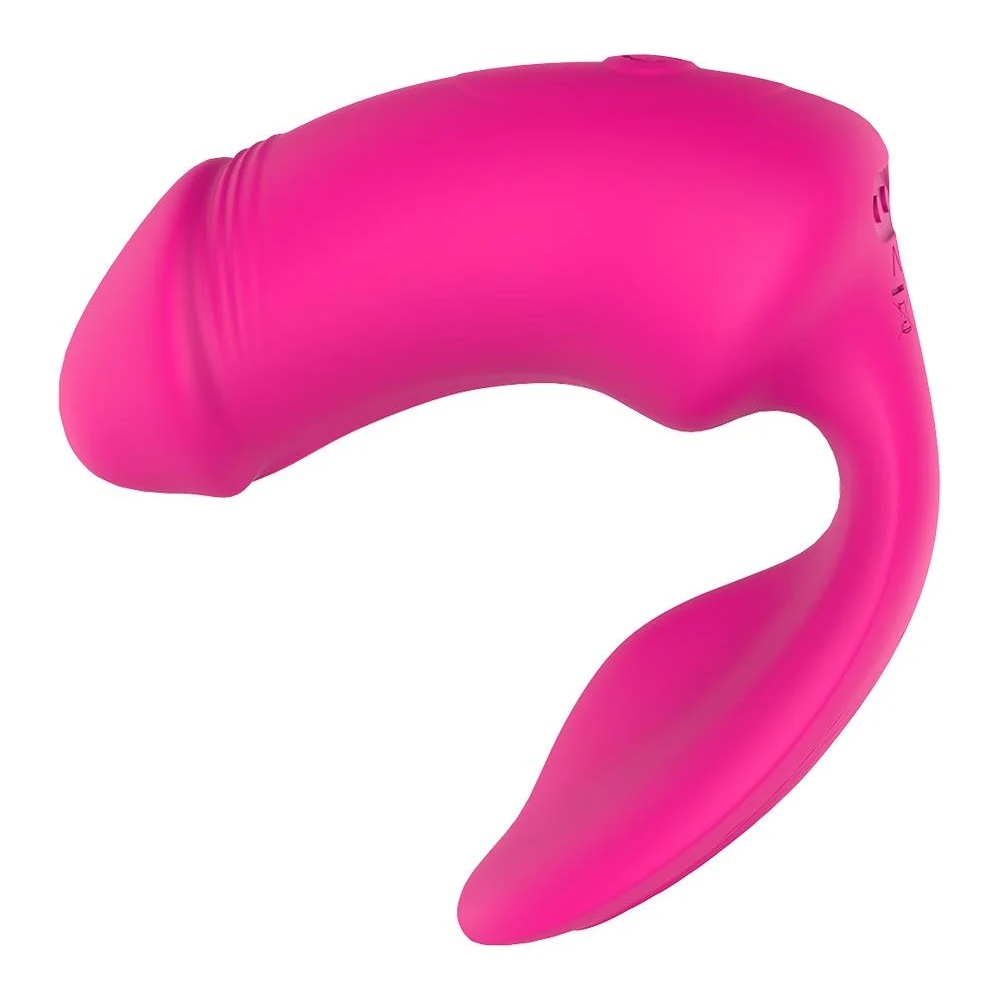 Вагінально-кліторальний вібратор Dream Toys Essentials з пультом, рожевий, 9 × 3 см