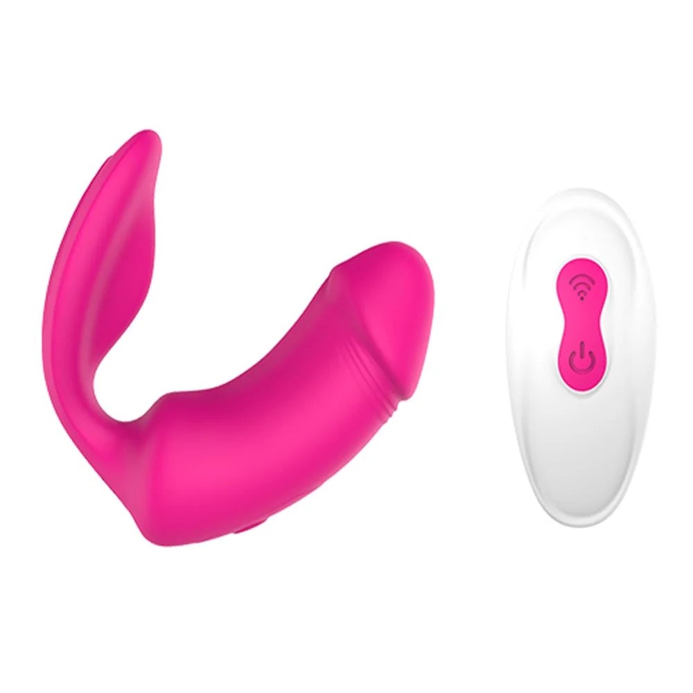 Вагінально-кліторальний вібратор Dream Toys Essentials з пультом, рожевий, 9 × 3 см
