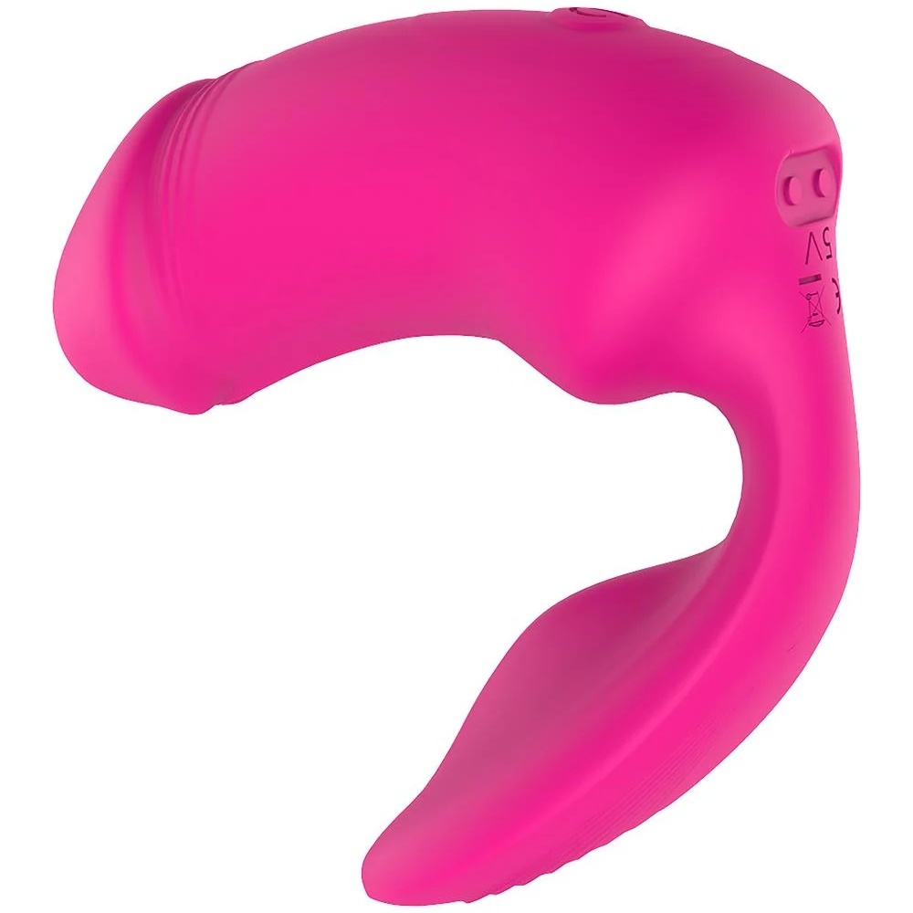 Вагінально-кліторальний вібратор Dream Toys Essentials з пультом, рожевий, 9 × 3 см