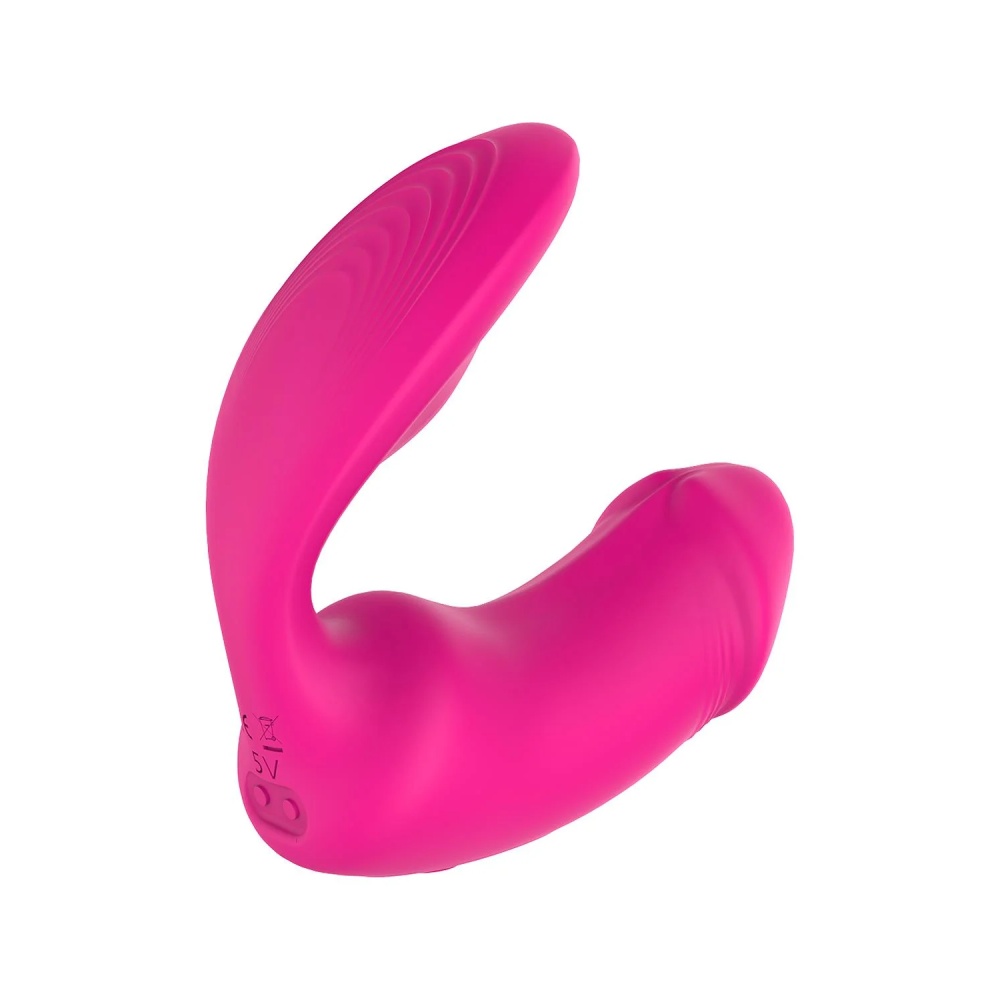 Вагінально-кліторальний вібратор Dream Toys Essentials з пультом, рожевий, 9 × 3 см