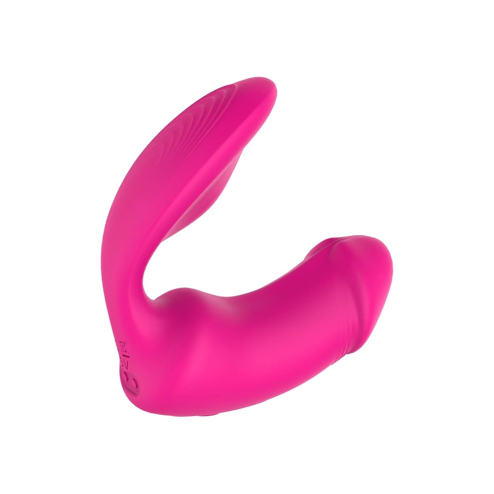 Вагінально-кліторальний вібратор Dream Toys Essentials з пультом, рожевий, 9 × 3 см