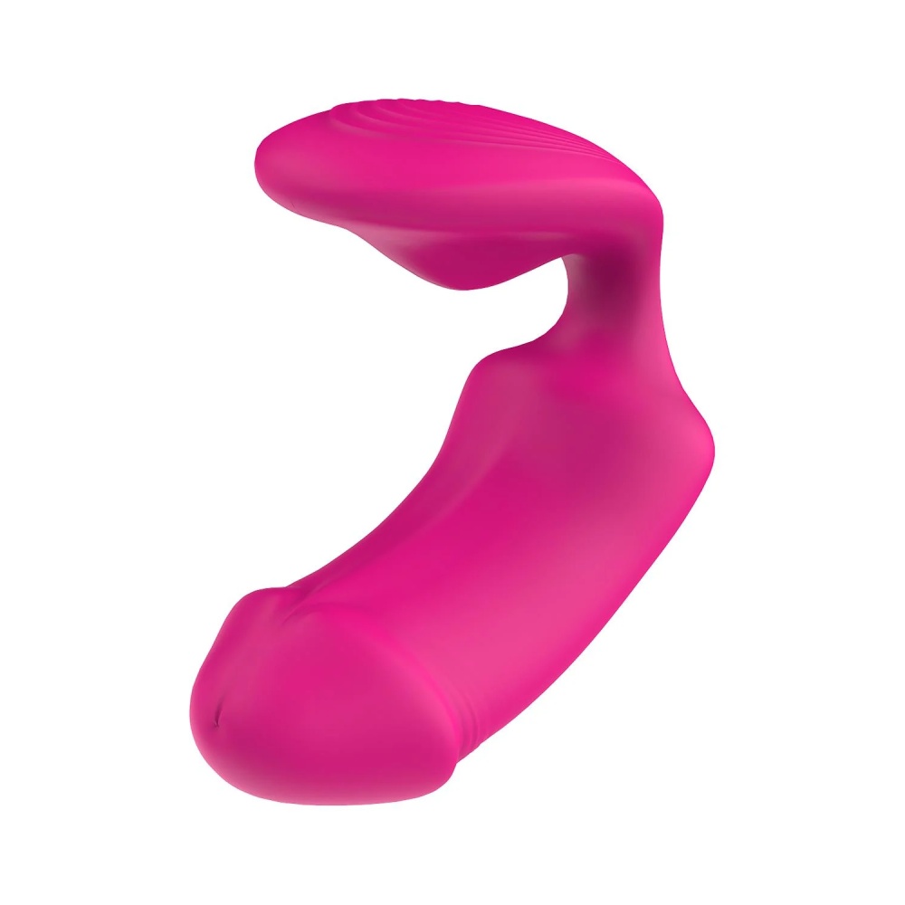 Вагінально-кліторальний вібратор Dream Toys Essentials з пультом, рожевий, 9 × 3 см