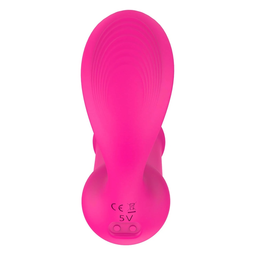 Вагінально-кліторальний вібратор Dream Toys Essentials з пультом, рожевий, 9 × 3 см