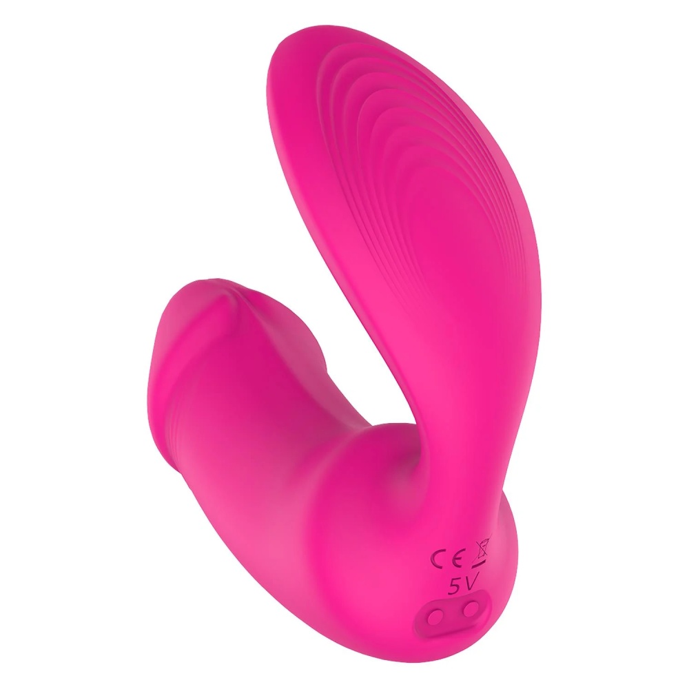 Вагінально-кліторальний вібратор Dream Toys Essentials з пультом, рожевий, 9 × 3 см
