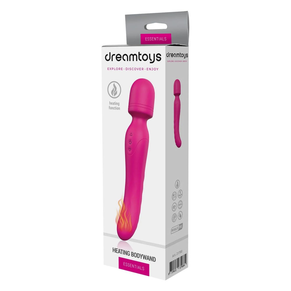 Вібратор-мікрофон з підігрівом Dream Toys Essentials Heating Bodywand, рожевий, 23 × 3,6 см