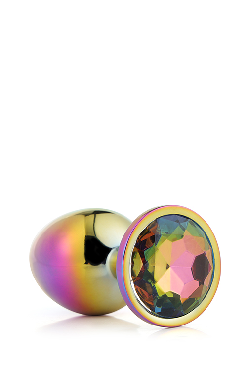 Dt21781 Райдужна анальна пробка GLEAMING LOVE MULTICOLOUR PLUG SMALL