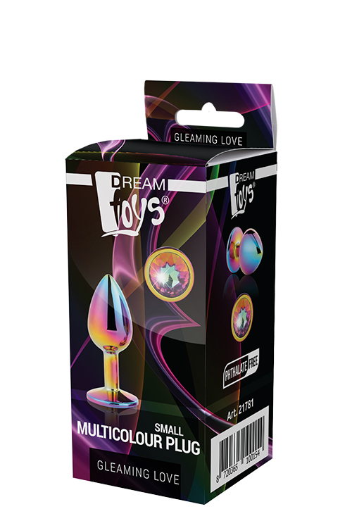 Dt21781 Райдужна анальна пробка GLEAMING LOVE MULTICOLOUR PLUG SMALL