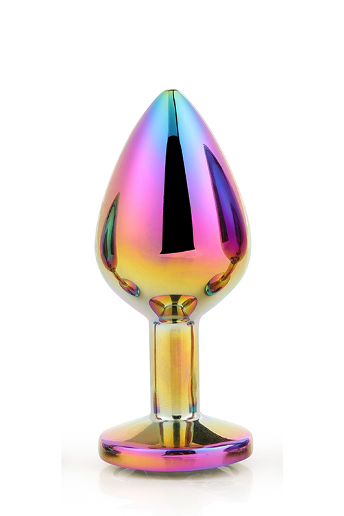 Dt21782 Райдужна анальна пробка GLEAMING LOVE MULTICOLOUR PLUG MEDIUM