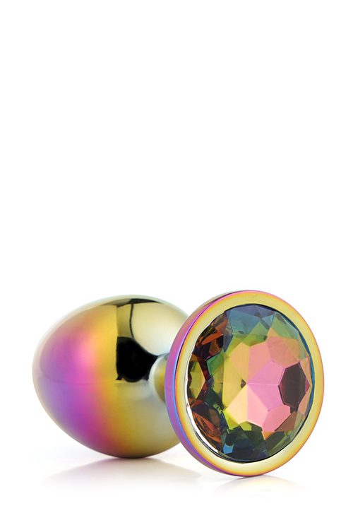 Dt21782 Райдужна анальна пробка GLEAMING LOVE MULTICOLOUR PLUG MEDIUM