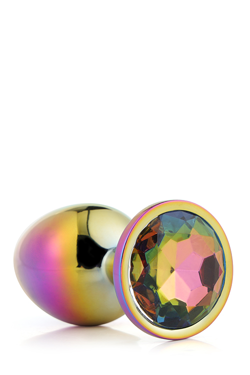 DT21783 Радужная анальная пробка GLEAMING LOVE MULTICOLOUR PLUG LARGE