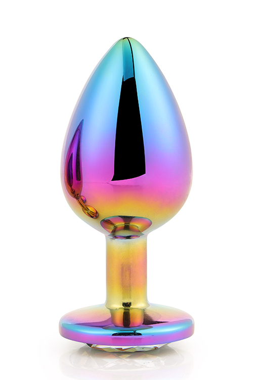 DT21783 Радужная анальная пробка GLEAMING LOVE MULTICOLOUR PLUG LARGE