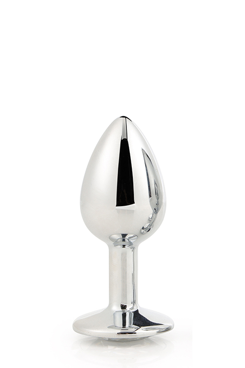Dt21785 анальна пробка з каменем GLEAMING LOVE SILVER PLUG SMALL