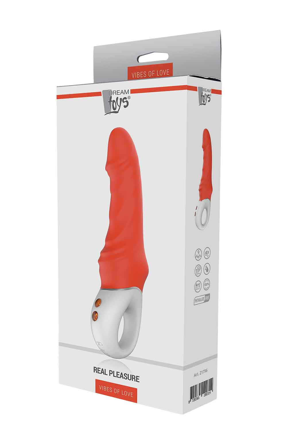 Вібратор реалістичний Dream Toys помаранчевий, 23.1 см х 5.1 см