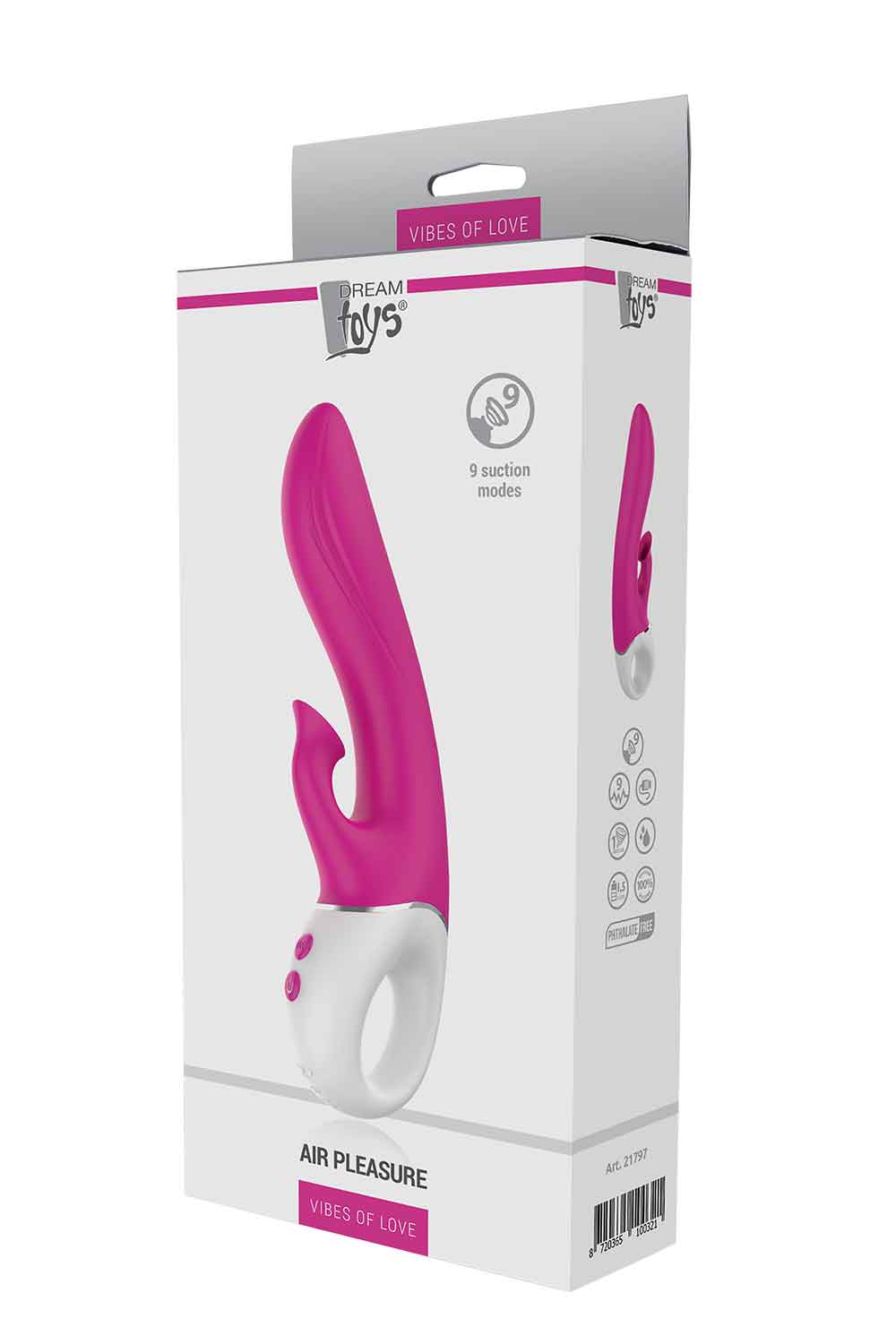 Двойной вибратор Dream Toys VIBES OF LOVE AIR PLEASURE