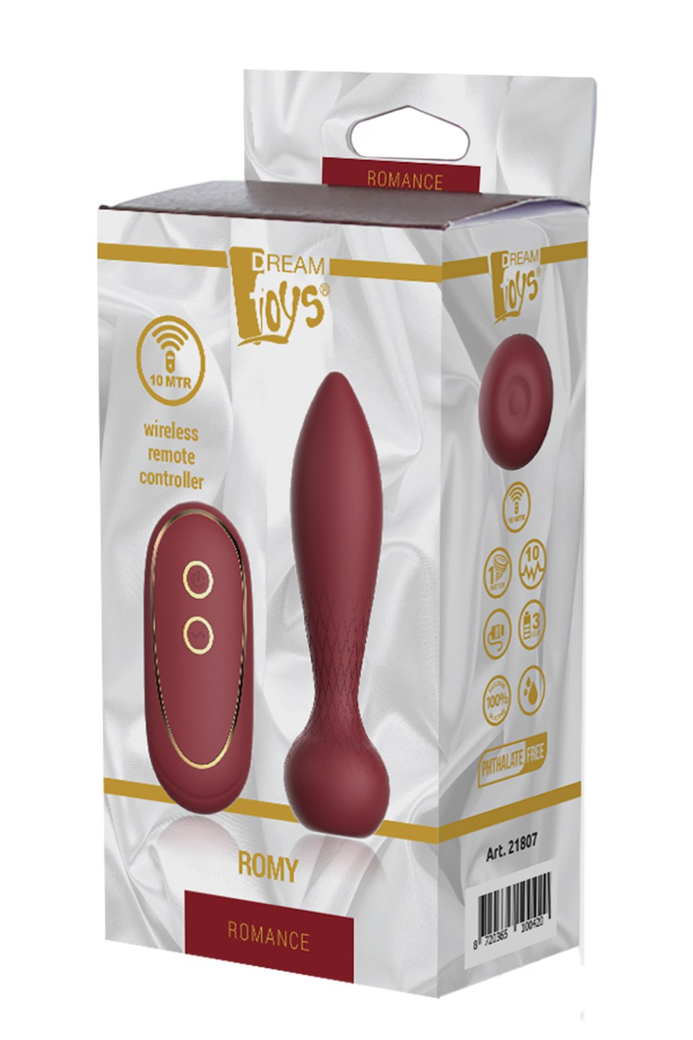 Анальний вібратор з дистанційним управлінням Dream Toys ROMANCE ROMY