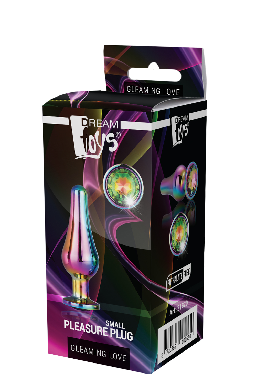 DT21820 Анальная пробка конической формы Dream Toys GLEAMING LOVE COLOURED PLEASURE PLUG S