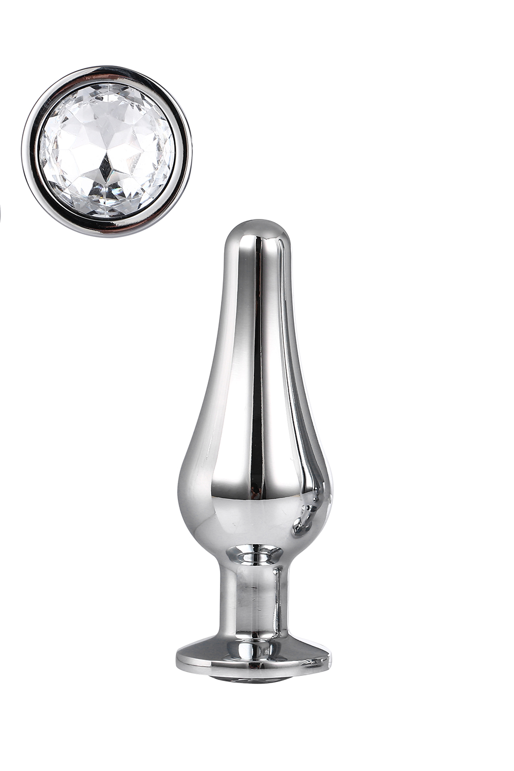 DT21823 анальна пробка конічної форми Dream Toys GLEAMING LOVE SILVER PLEASURE PLUG S
