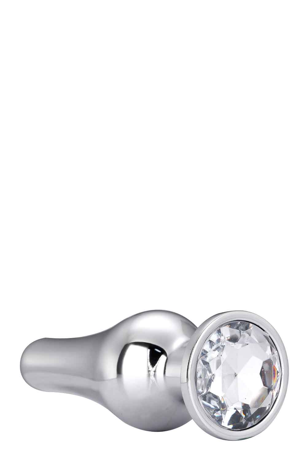 DT21825 анальна пробка конічної форми Dream Toys GLEAMING LOVE SILVER PLEASURE PLUG L