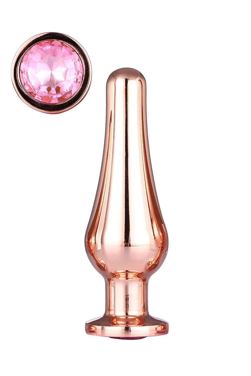DT21827 Анальная пробка конической формы Dream Toys GLEAMING LOVE ROSE GOLD PLEASURE PLUG M