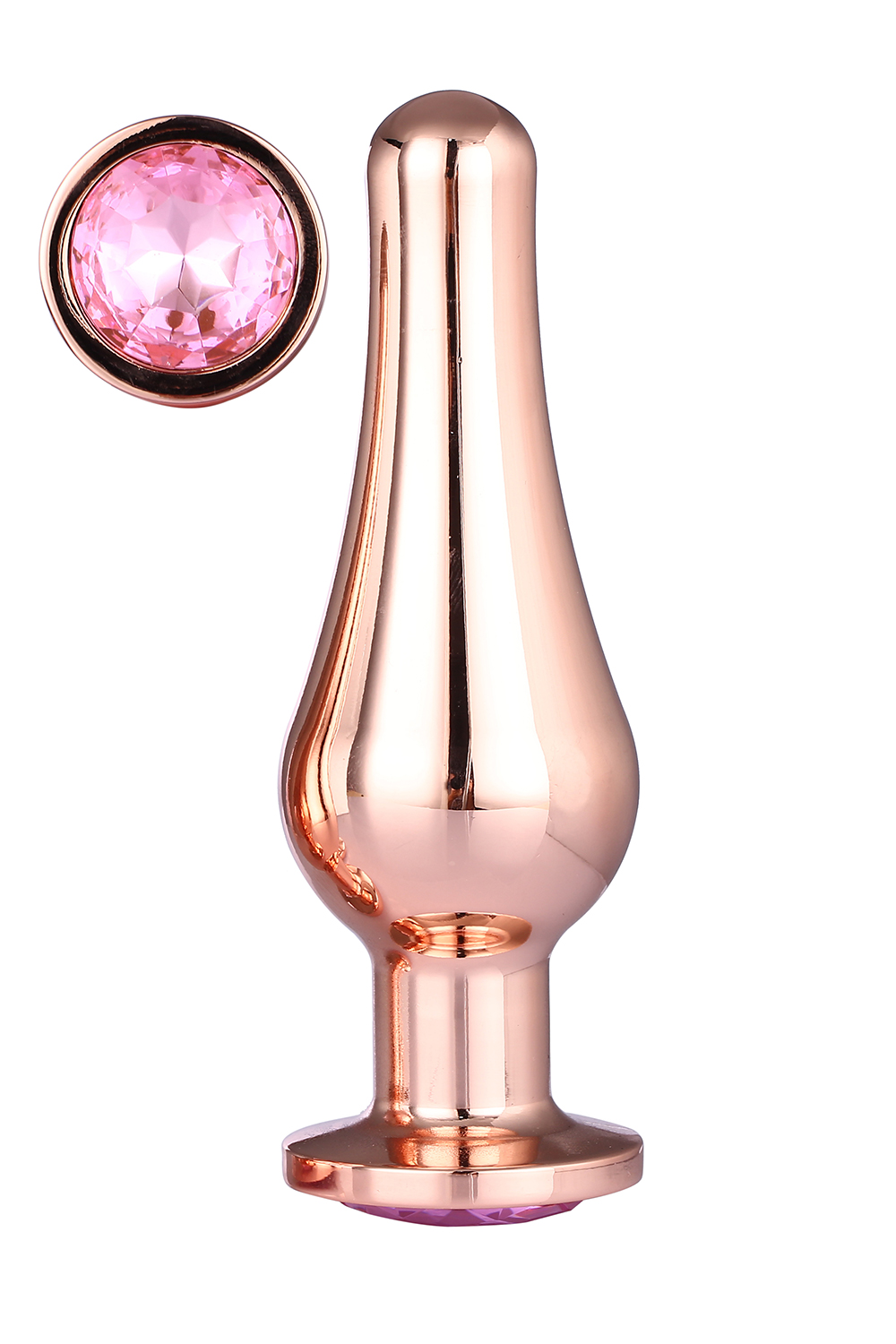 DT21828 Анальная пробка конической формы Dream Toys GLEAMING LOVE ROSE GOLD PLEASURE PLUG L