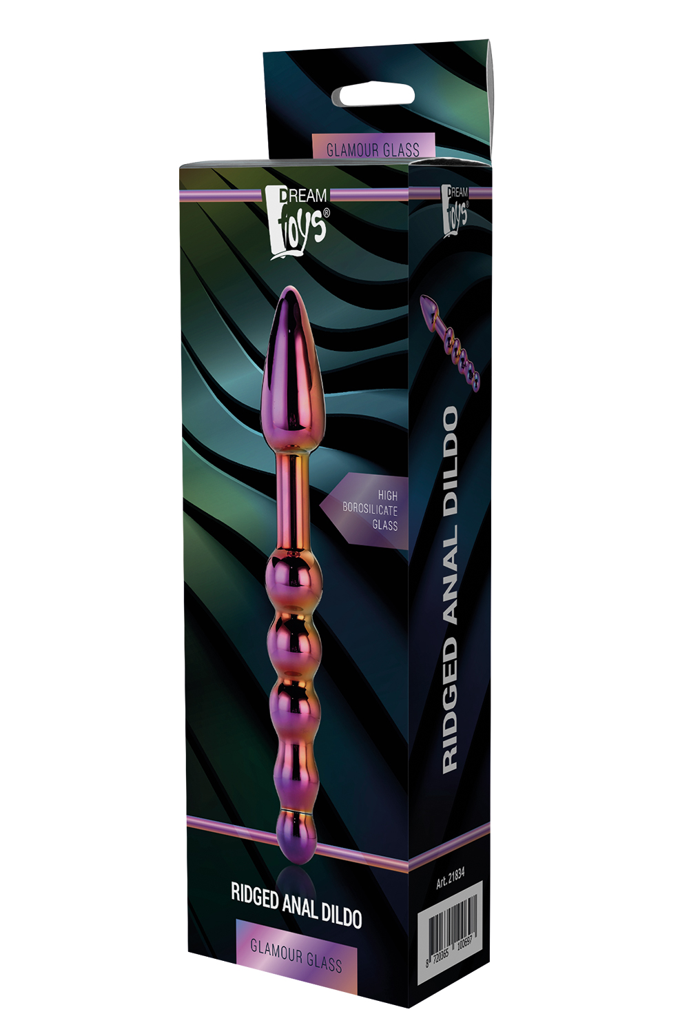 Dt21834 скляний Анальний стимулятор Dream Toys GLAMOUR GLASS RIDGED ANAL DILDO