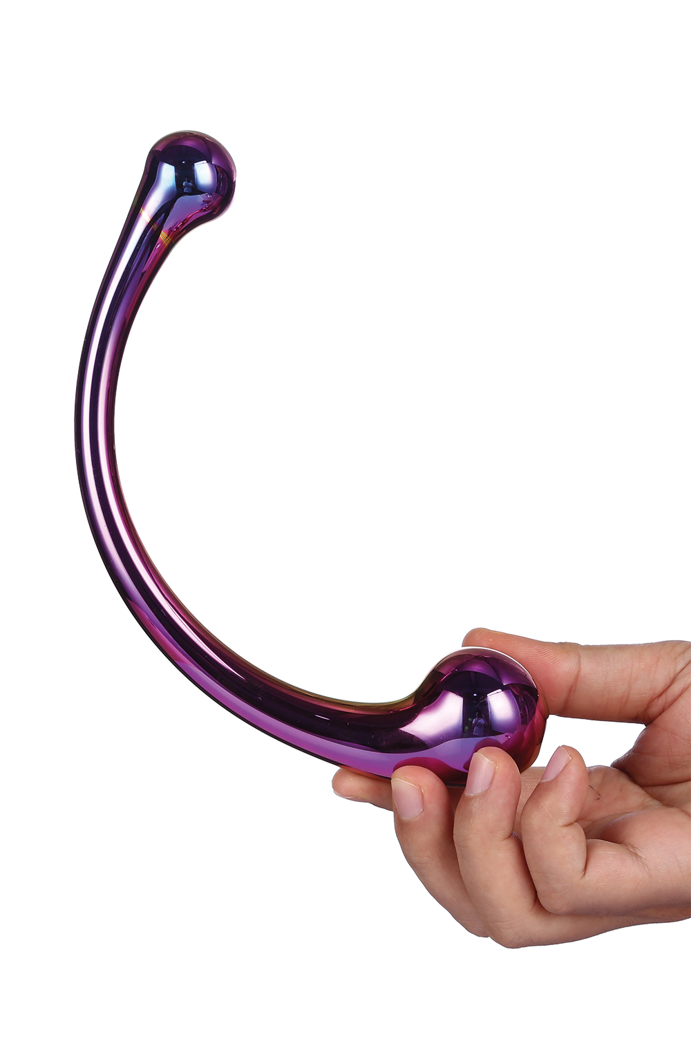 Dt21836 вигнутий скляний фалоімітатор Dream Toys GLAMOUR GLASS CURVED BIG WAND